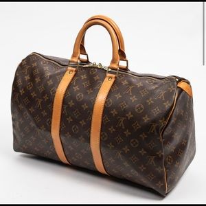 Louis Vuitton Keepall 45 Monogramm Canvas  Bag